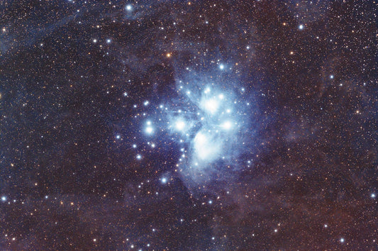 M45 The Pleiades or Seven Sisters - Metal Print V3