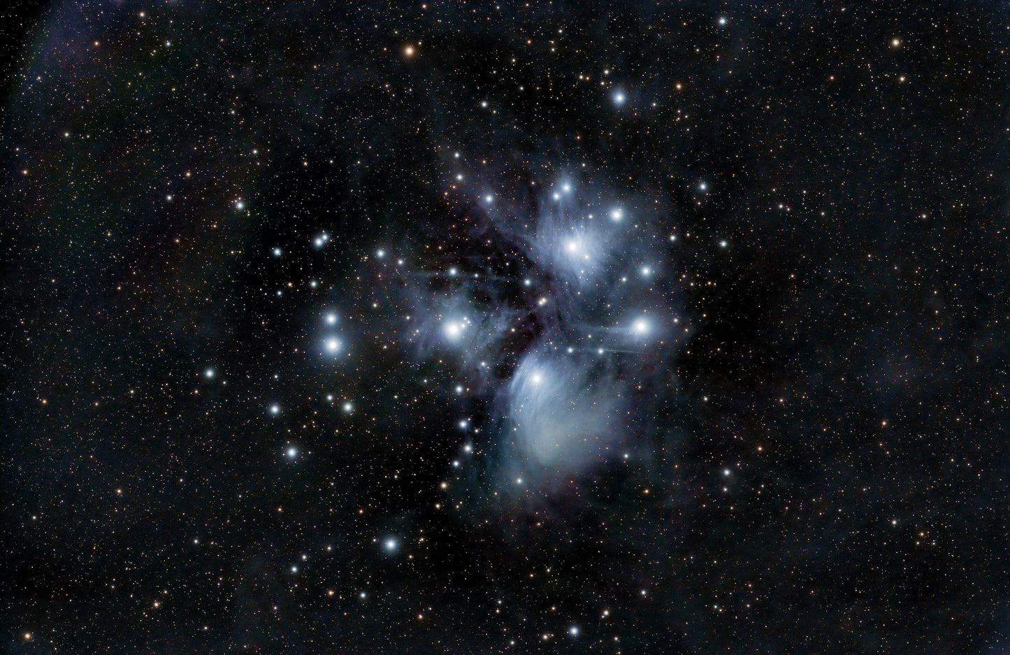 M45 The Pleiades or Seven Sisters - Metal Print V2