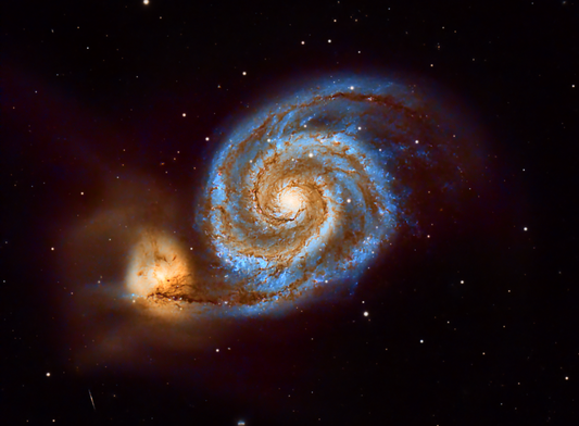 M51 The Whirlpool Galaxy - Metal Print